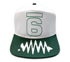Jadesix Snapback Energy 01 white/green Snapback closure Hat made in USA - Power to the People Elevated Black Panther Streetwear for empowerment