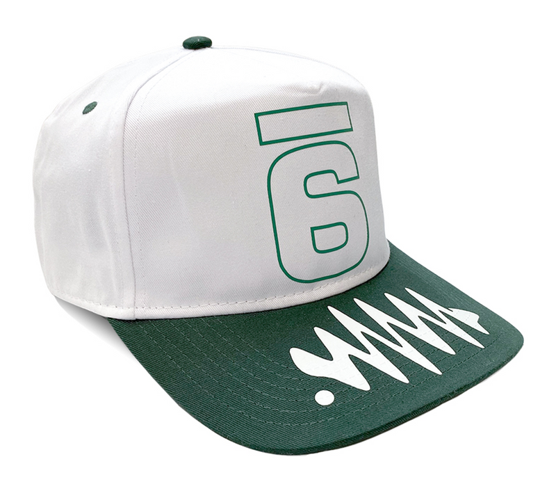 Jadesix Snapback Energy 01 white/green Snapback closure Hat made in USA - Power to the People Premium Black Panther Streetwear for empowerment